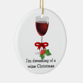 Zin op een mooie feestdag met Wijnkerst Keramisch Ornament (Rechts)