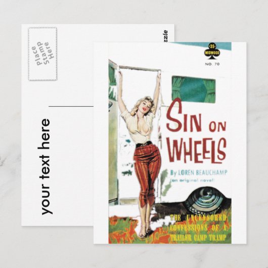 Zin op wielpulp briefkaart (Voorkant / Achterkant)