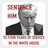 Zin Trump Vierkante Sticker (Voorkant)