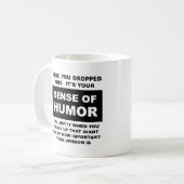 Zin voor Humor Grappige Mok (Voorkant links)
