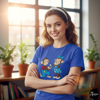 Zina and Mimo and the marriage proposal T-shirt