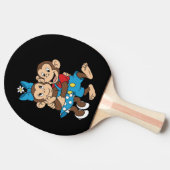 Zina and Mimo are flirting. Tafeltennisbatje (Zijkant)