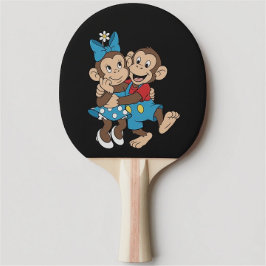 Zina and Mimo are flirting. Tafeltennisbatje