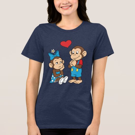 Zina and Mimo, the love and my heart. Tri-Blend Shirt (Voorkant)