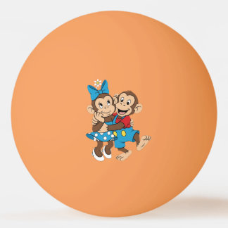 Zina en Mimo flirten. Pingpongbal