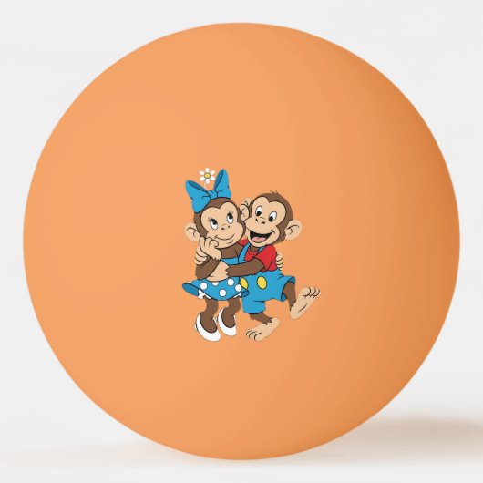 Zina en Mimo flirten. Pingpongbal (Voorkant)