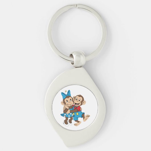 Zina en Mimo flirten. Sleutelhanger (Voorkant)