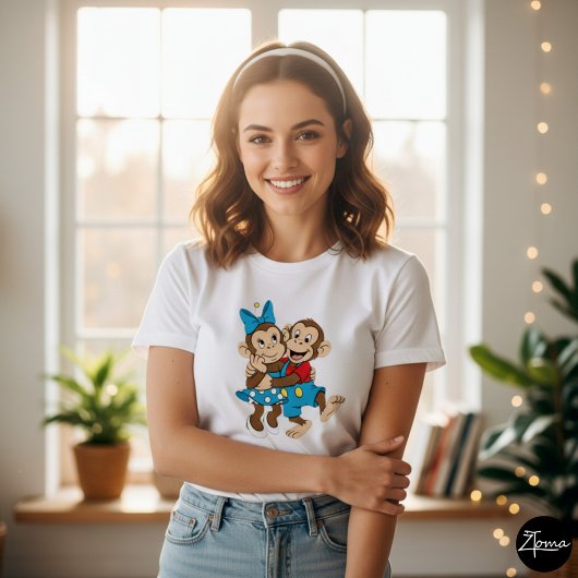 Zina en Mimo flirten. Tri-Blend Shirt