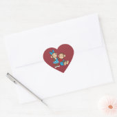Zina en Mimo: Liefde en onverschilligheid Hart Sticker (Envelop)