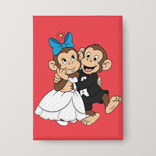 Zina & Mimo are the bride and groom. Button (Voorkant)