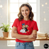 Zina & Mimo are the bride and groom. T-shirt