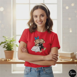 Zina & Mimo are the bride and groom. T-shirt