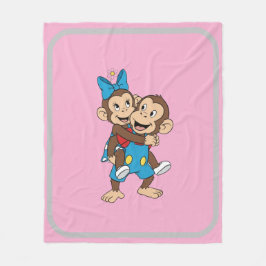 zina on mimo's back fleece deken