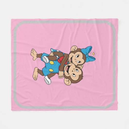 zina on mimo's back fleece deken (Voorkant (Horizontaal))