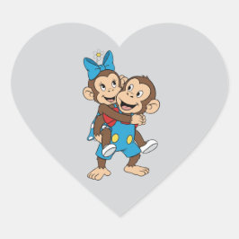 zina on mimo's back hart sticker