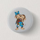 zina on mimo's back ronde button 3,2 cm (Voorkant)