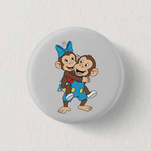 zina op mimo's rug ronde button 3,2 cm (Voorkant)