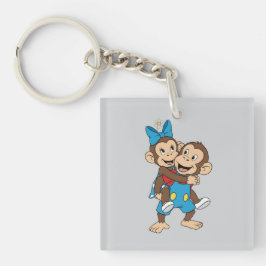 zina op mimo's rug sleutelhanger