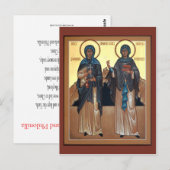 Zinaida and Philonilla Prayer Card Briefkaart (Voorkant / Achterkant)