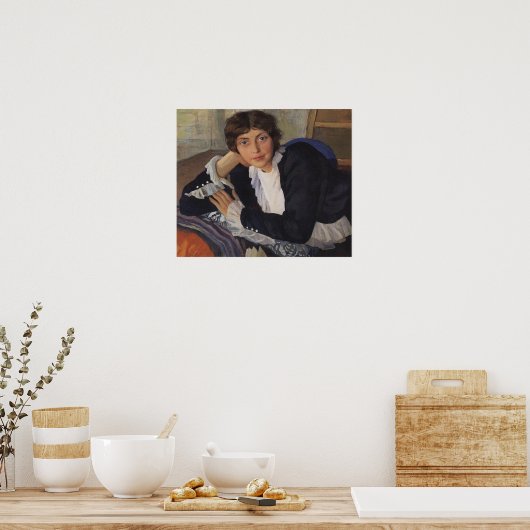 Zinaida Serebriakova Portrait of Lola Braz Poster (Keuken)