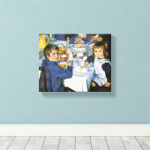 Zinaida serebryakova bij Breakfast Canvas Afdruk (Insitu (Houten vloer))