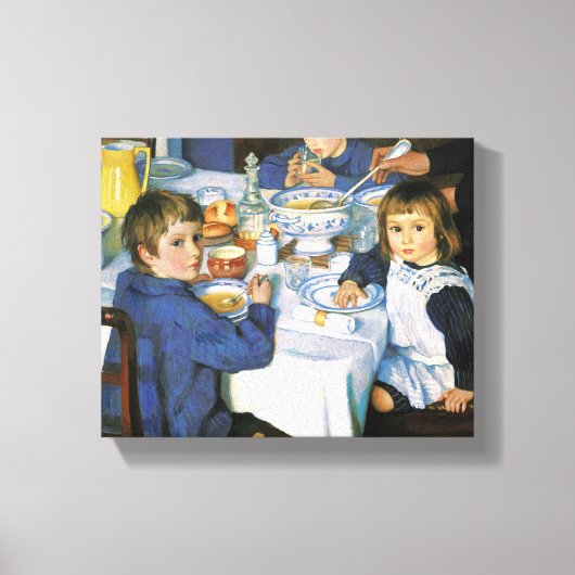 Zinaida serebryakova bij Breakfast Canvas Afdruk (Voorkant)