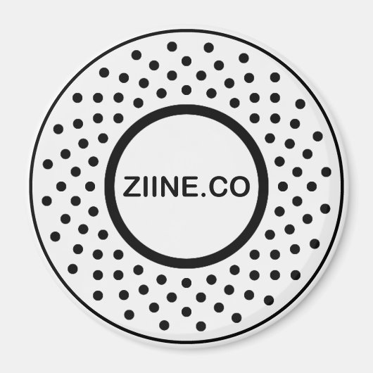 Zine.co Grote ronde magneet (Voorkant)