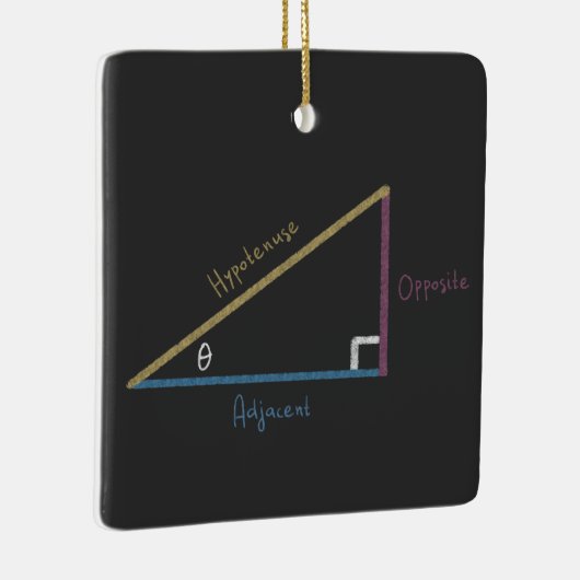 Zine Cosine Tangent Right Triangle Trigonometrie Keramisch Ornament (Rechts)