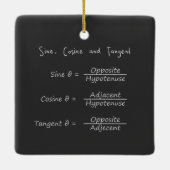 Zine Cosine Tangent Right Triangle Trigonometrie Keramisch Ornament (Achterkant)