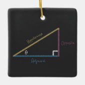 Zine Cosine Tangent Right Triangle Trigonometrie Keramisch Ornament (Voorkant)