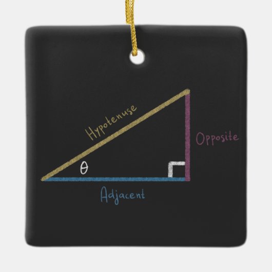 Zine Cosine Tangent Right Triangle Trigonometrie Keramisch Ornament (Voorkant)