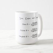 Zine Cosine Tangent Trigonometry Educatief Koffiemok (Voorkant rechts)