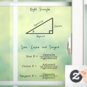 Zine Cosine Tangent Trigonometry Wiskunde Black Raamsticker (Huis)