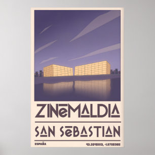 Zinemaldia San Sebastian Print - Vintage Stijl