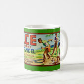 Zinfandel Grapes Bocce Label Mug Koffiemok (Voorkant rechts)