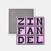 Zinfandel, Soort Witte Wijn Magneet (Voorkant / Achterkant)