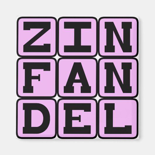Zinfandel, Soort Witte Wijn Magneet (Voorkant)