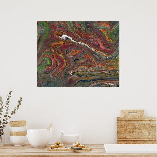 Zing 1 Acryl Abstract Geode Poster Print (Keuken)