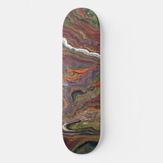 Zing 1 Acryl Abstract Geode Skateboarddek Persoonlijk Skateboard (Voorkant)