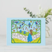Zing als de vogelkaart Sing_Flat Card 7"x5" (Staand voorkant)