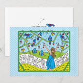 Zing als de vogelkaart Sing_Flat Card 7"x5" (Voorkant / Achterkant)