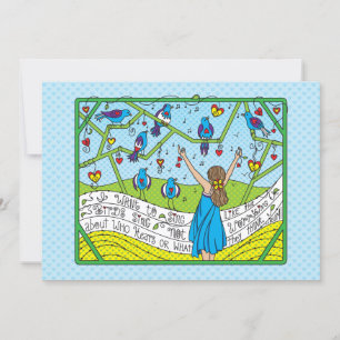 Zing als de vogelkaart Sing_Flat Card 7"x5"