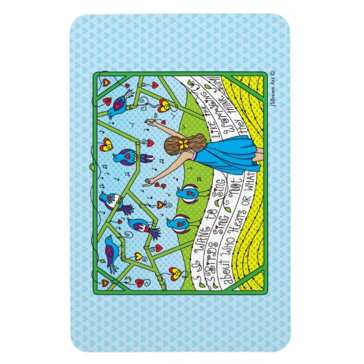 Zing als de vogels Sing_Flexible Magnet 6"x4" Magneet (Verticaal)