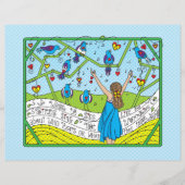 Zing als het vogelblad 11 x 8,5 inch (Voorkant)