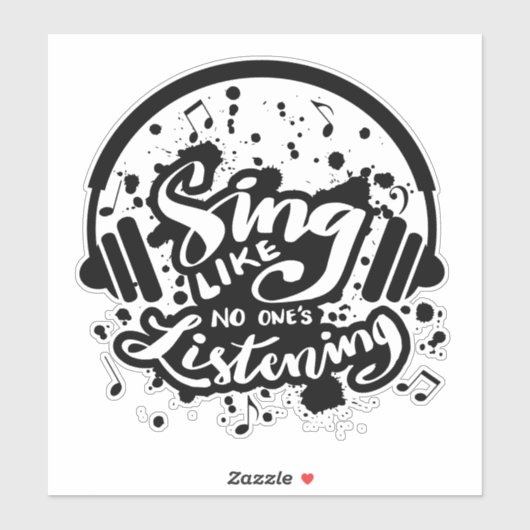 Zing als niet luisteren sticker (Vel)