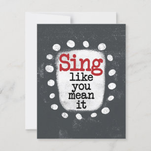 Zing alsof je het Wenskaart bedoelt Kaart