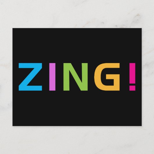 ZING! BRIEFKAART (Voorkant)