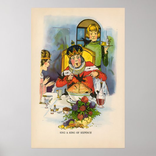 Zing een lied van zes stuivers - kinderrijmpjes po poster (Voorkant)