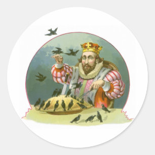 Zing een lied van zes stuivers, Vintage kinderlied Ronde Sticker