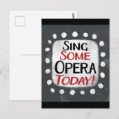 Zing een opera vandaag Briefkaart (Voorkant / Achterkant)